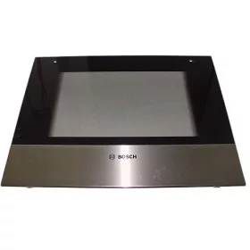 Bosch Sütő Külső Ajtóüveg – 594x463 mm, Inox díszcsíkkal – HBN231E0 széria (00245351)