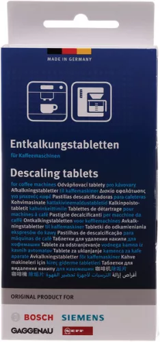 Vízkőoldó Tabletta Bosch / Siemens / Gaggenau / Neff Kávéfőzőkhöz – 3 db-os – Automata készülékekhez (00311864 kompatibilis)