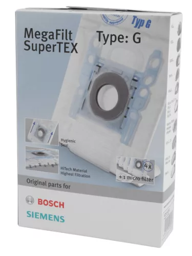 Porzsák Bosch / Siemens Porszívóhoz – MegaFilt SuperTEX – Type G (00468264 kompatibilis)