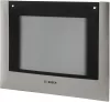 Külső Sütőajtó Üveg Bosch Sütőhöz – Inox díszcsíkkal – Serie 4 / Serie 6 szériához (00770338 kompatibilis)