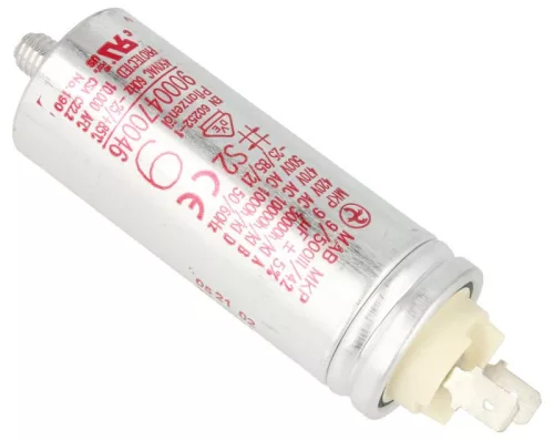 Bosch Siemens Szárítógép Kondenzátor – 9µF 500V, M8 rögzítővel – WTH széria (9000470046)
