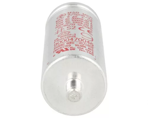 Bosch Siemens Szárítógép Kondenzátor – 9µF 500V, M8 rögzítővel – WTH széria (9000470046)