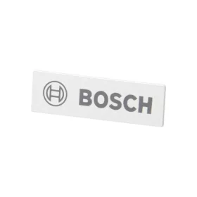 Logó Tábla Bosch Háztartási Gépekhez – Ezüst – Hűtőhöz és Mosogatógéphez (00614976 kompatibilis)