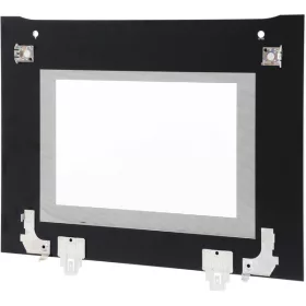 Külső Ajtó Üveg Bosch Sütőhöz – Fekete, Csíkozott – Serie 4 / Serie 6 (12012950 kompatibilis)