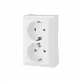   Földelt aljzat beltéri 2 férőhely, falon kívüli, 16A,  IP20