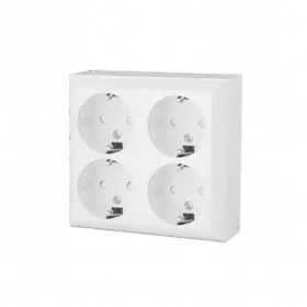   Földelt aljzat beltéri 4 férőhely, falon kívüli, 16A,  IP20