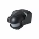 Mozgásérzékelő, kültéri, fekete, 10 mp-4 perc, 12m, 180°,  IP44,