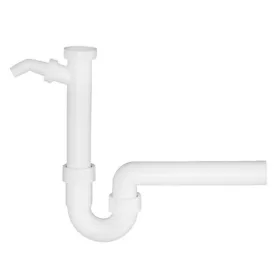   Gorenje Szagzáró Szifon – PP, Fehér, 1 1/2" x 50mm – Mosogatógép csatlakozóval (4042707100917)