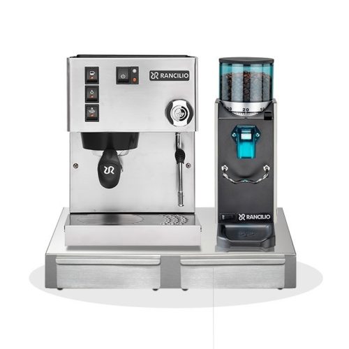 RANCILIO SILVIA V6E kávégép+ ROCKY daráló + RANCILIO rozsdamentes acél alap