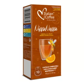 Italian Coffee Ninna Nanna kamilla, méz és narancs ízesítésű ital melatoninnal, Nespresso® kompatibilis kapszula (10 db) (10ICNES_NINNANANNA)