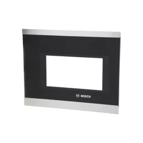 Előlap-üveg Bosch Mikrohullámú Sütőhöz - Fekete/Ezüst - BFL634 / BFR634 szériához (12007735 kompatibilis)