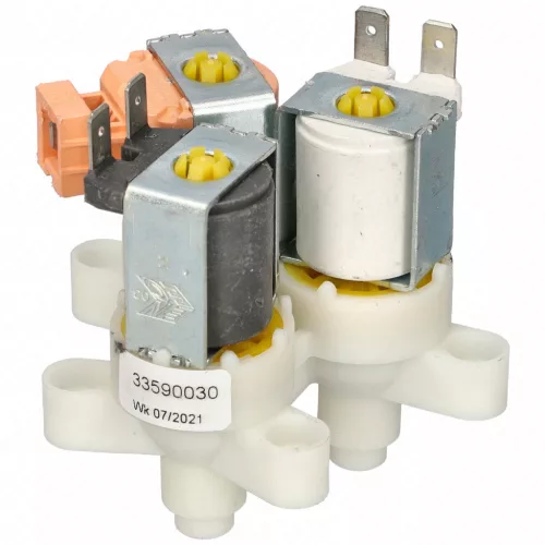 ELECTROLUX mosogep magnesszelep 3 utas 90 fokos csonkokkal 1100991080