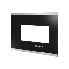 Külső Ajtó Bosch Mikrohullámú Sütőhöz – Fekete Üveg és Inox – BFL634 / BFR634 széria (12007728 kompatibilis)