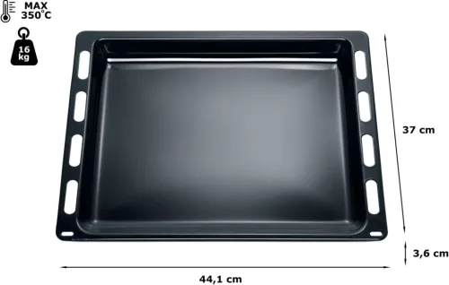 Zománcozott Sütőtálca Bosch / Siemens Sütőkhöz - 441 x 370 x 36 mm - 60 cm-es modellekhez (00790278 kompatibilis)