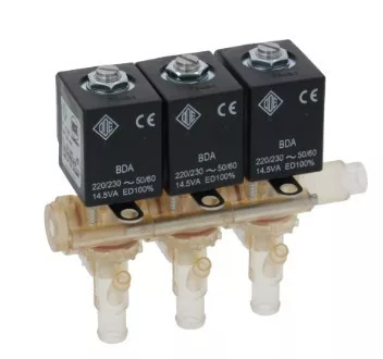 NECTA VENDING EVOCA Kave es italautomata harmas magnesszelep egyseg ODE 220 230 V 8 W o 12 mm be es kimenet o 9 mm nyilas szi