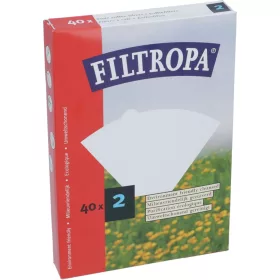 Kávégép filtropa fehérített papír szűrő 2 40