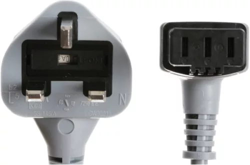 Tápkábel Bosch / Siemens Készülékekhez – UK Csatlakozó (Type G) – 1,75 m – Szürke (12005926 kompatibilis)