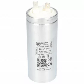   Electrolux Szárítógép Üzemi Kondenzátor – 20µF, 475V, Fémházas – AEG, Electrolux (1240344760)