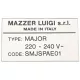 MAZZER kávédaráló MOTOR CÍMKE SJ 220/240V 50Hz