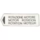 MAZZER kávédaráló motor forgásirány címke