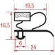 Necta Vending Evoca Ajtótömítés – 1225x665 mm, Mágneses, Bepattintós – Rondo, Sfera széria (251144)