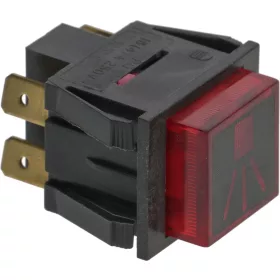 Kávégép piros bipoláris nyomógomb 16A 250V