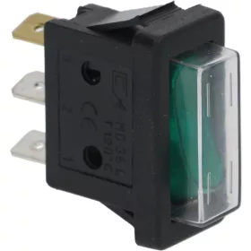 Kávégép zöld egypólusú kapcsoló 16A 230V