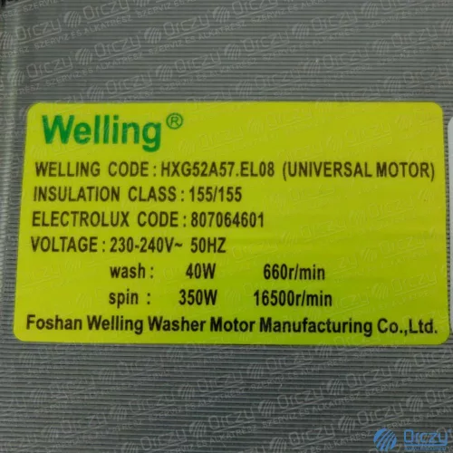 Motor (eredeti) ELECTROLUX mosógép