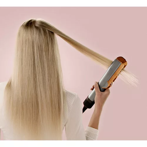 Dyson Airstrait Nedves-száraz Hajvasaló – 1600W, Amber Silk / Pink Champagne – Tárolódobozzal (Airstrait)