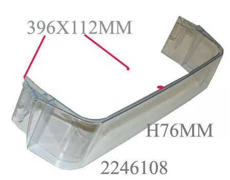 Zanussi Hűtőgép Alsó Italtartó Polc – 396x112x76 mm – Electrolux, AEG, Rex (2246108142)