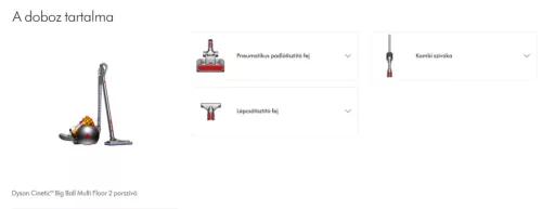 Dyson Cinetic™ Big Ball Multi Floor 2 porszívó - Porzsák nélküli, Szűrőmentes (230278-01)