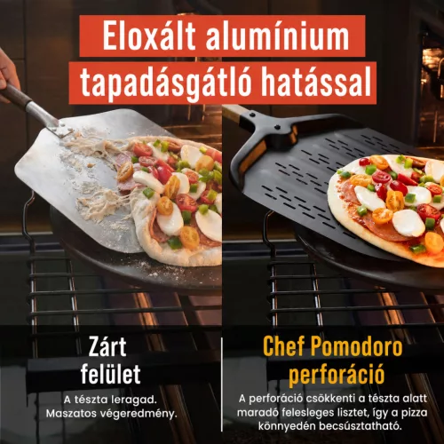 Chef Pomodoro pizzalapát készlet 30 cm és 20 cm alumínium