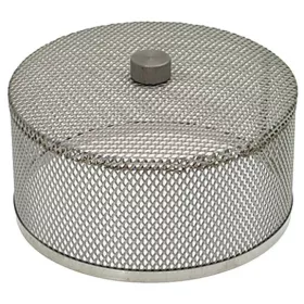 TARTÁLY SZŰRŐ ROZSDAMENTES ACÉL Ø 144x70 mm