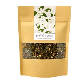 Bazsalikomos Kert Jázmin x fehér tea, szálas tea, 50g