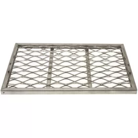 rács lávakőzet rozsdamentes acél 465x310x20 mm