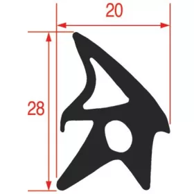   MODULAR sütő/főzőkészülék tömítés sütőajtóhoz 2820 mm