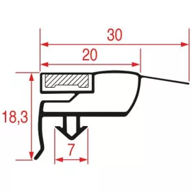 ZANUSSI hűtőgép becsatolható tömítés 1700x612 mm