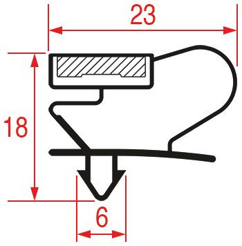 SNAP-IN GASKET 1508x668 mm