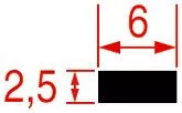 ÖNTAPADÓ SZIVACS TÖMÍTÉS 6x2,5 mm