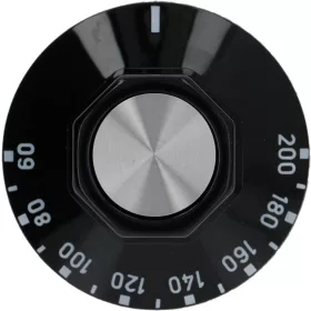 FEKETE GOMB ø 50 mm 60°-200°C