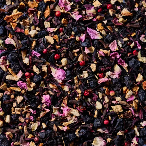 Bazsalikomos Kert Szerelem tea, ízesített fekete teakeverék, 100 g