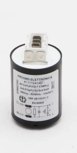 Electrolux / AEG Zavarszűrő – 10A, 250V, 0.47µF – Mosógéphez és Mosogatógéphez (411112414D)