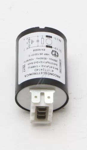Electrolux / AEG Zavarszűrő – 10A, 250V, 0.47µF – Mosógéphez és Mosogatógéphez (411112414D)