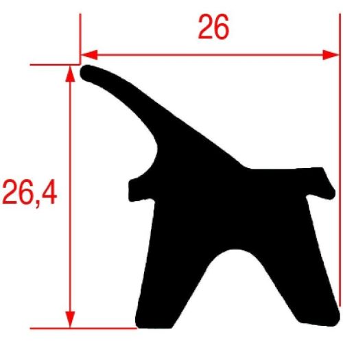 Tömítés sütőajtóhoz 04880 - 15 m