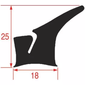 Sütő/főzőkészülék tömítés SÜTŐAJTÓHOZ-3 m