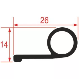 Sütő/főzőkészülék tömítés sütőajtó 2554-3 m