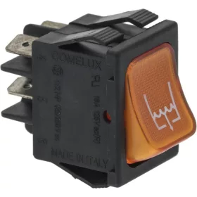 NYOMÓGOMB KÉTPÓLUSÚ NARANCS 16A 250V