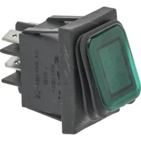 KÉTPÓLUSÚ ZÖLD NYOMÓGOMB 16A 250V
