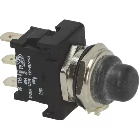Hárompólusú nyomógomb fekete 6A 250V