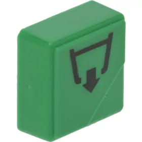   DIHR mosogatógép NYOMÓGOMB NÉGYZET ALAKÚ ZÖLD 23x23 mm 'LEERESZTŐ'